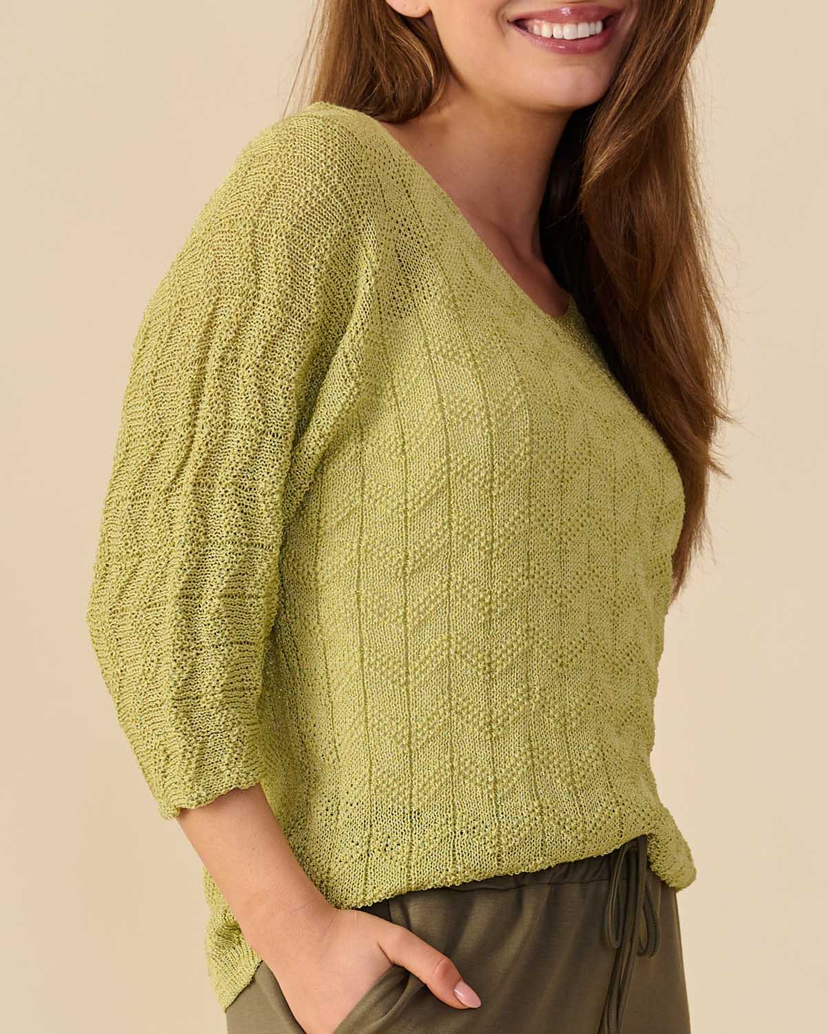 Trui - Kim Uni Wave | Lime