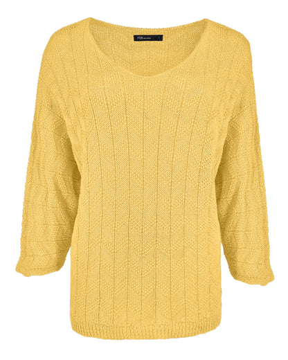 Trui - Kim Uni Wave | Geel