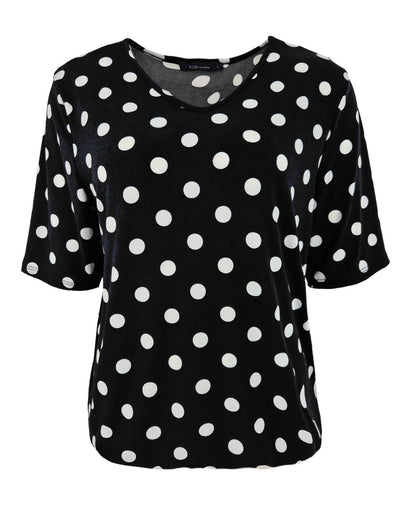 Blouson Vivi in Zwart met polka dessin