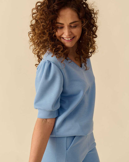 Top Jody in licht-blauw