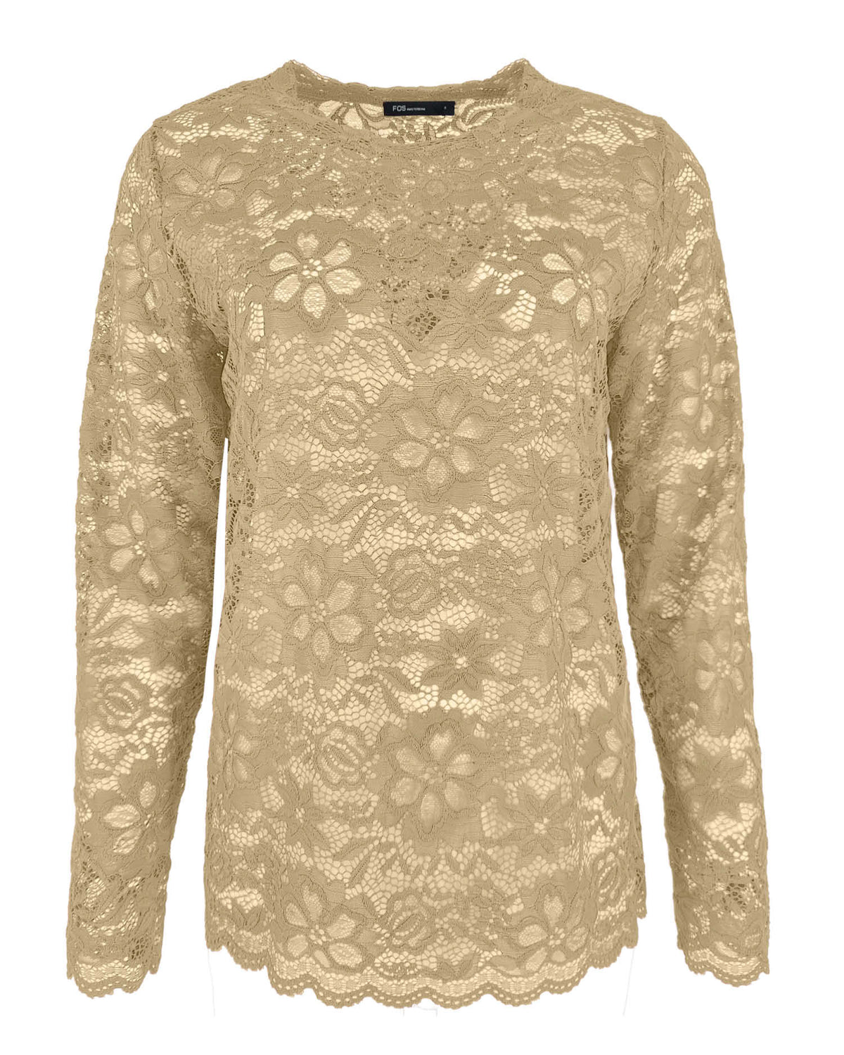 Top - Lacie Bloem kant | Zand