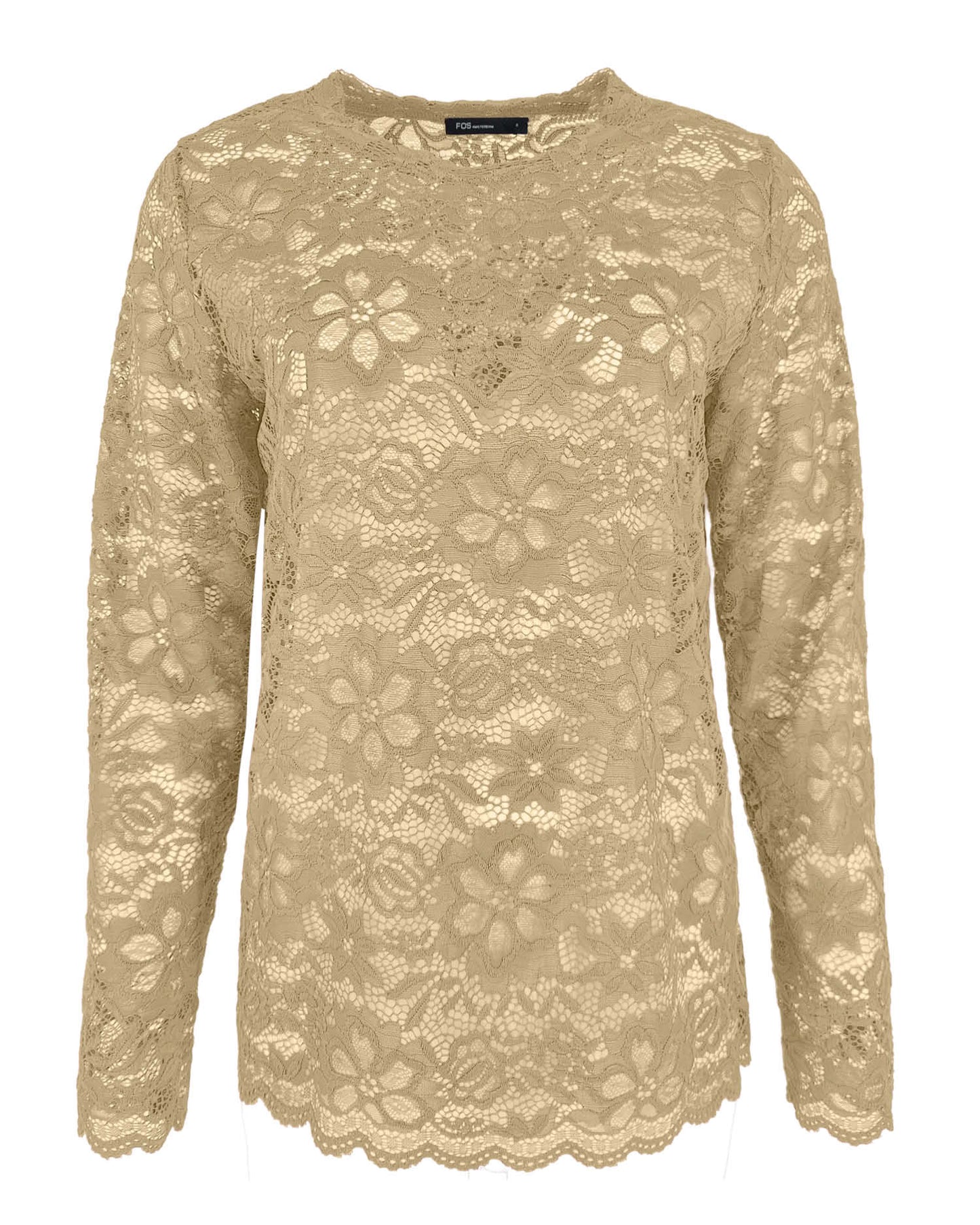 Top Lacie Zand met bloem dessin