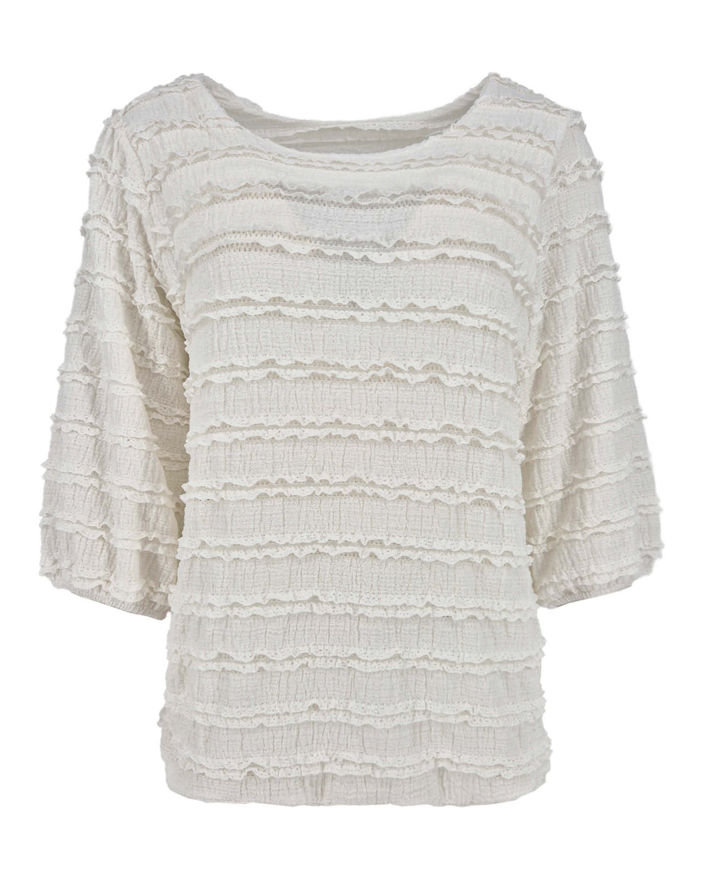 Blouson Bobo Off-white met kant ruffle
