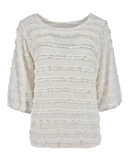 Blouson Bobo Off-white met kant ruffle