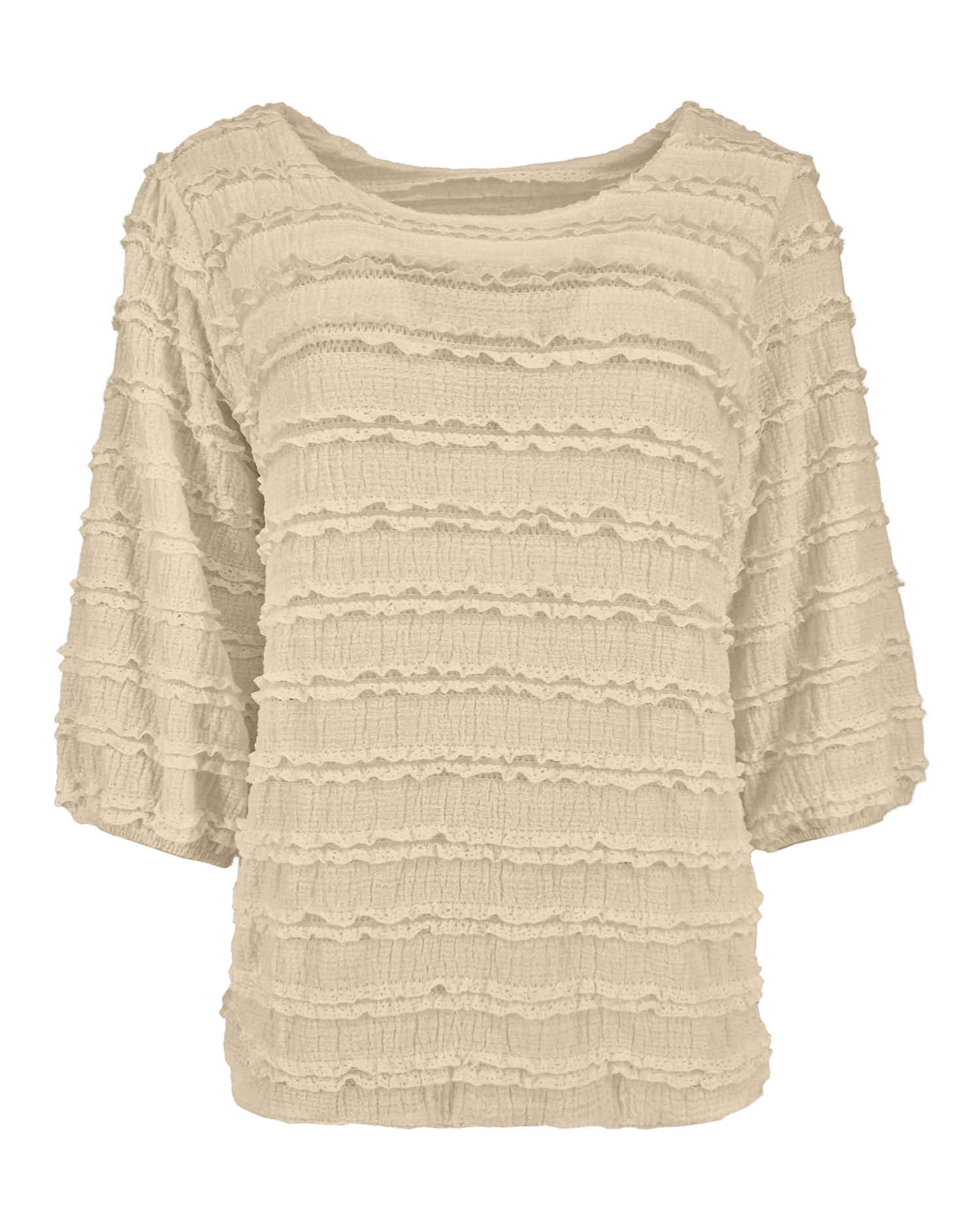 Blouson Bobo Beige met kant ruffle