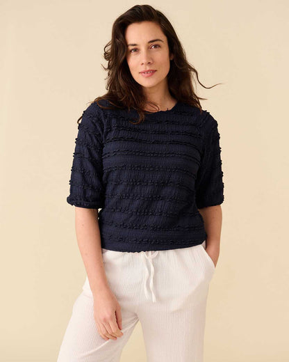 Blouson Bobo Navymet kant ruffle