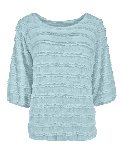 Blouson Bobo Licht-blauw met kant ruffle