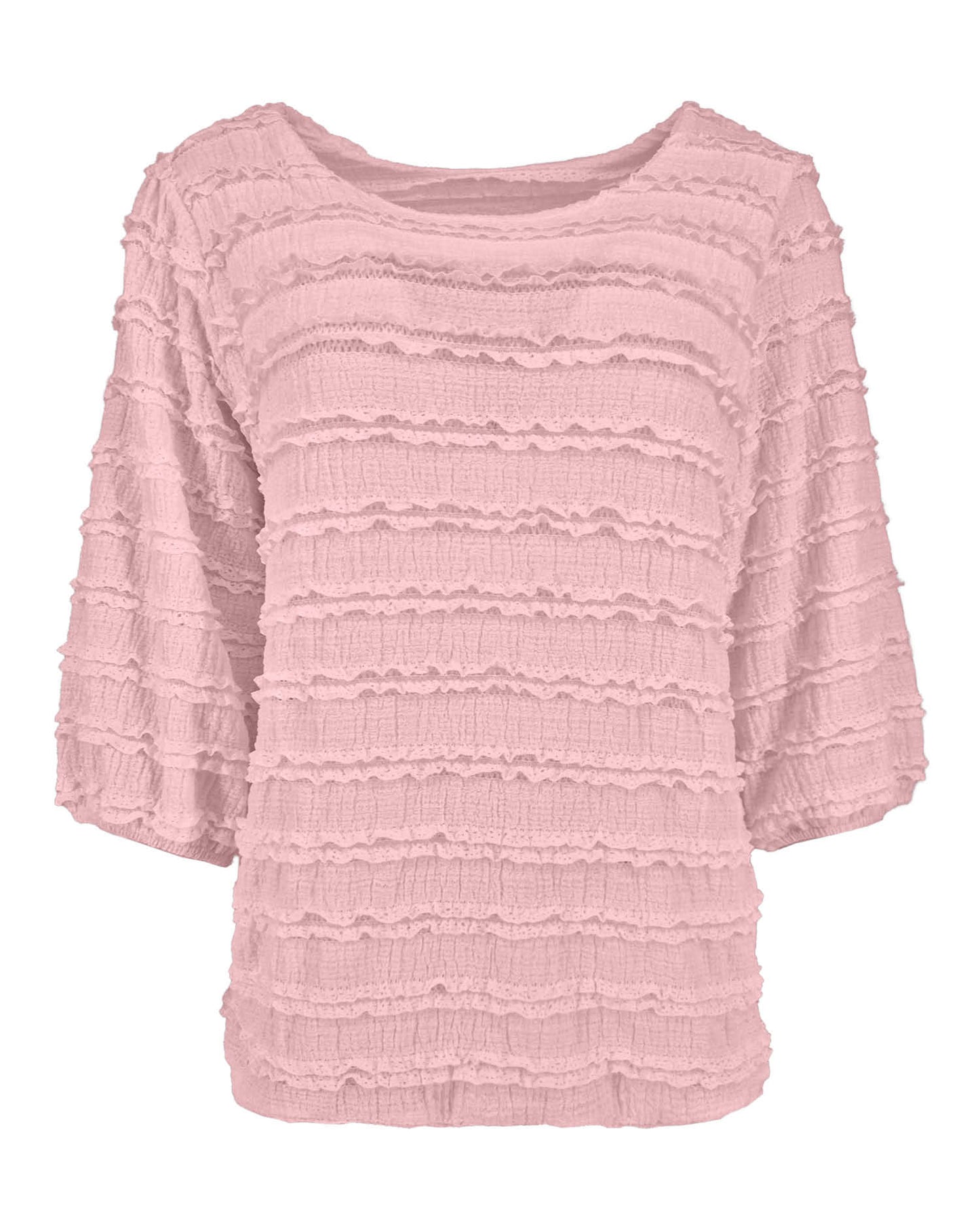 Top - Bobo Kant ruffle | Roze