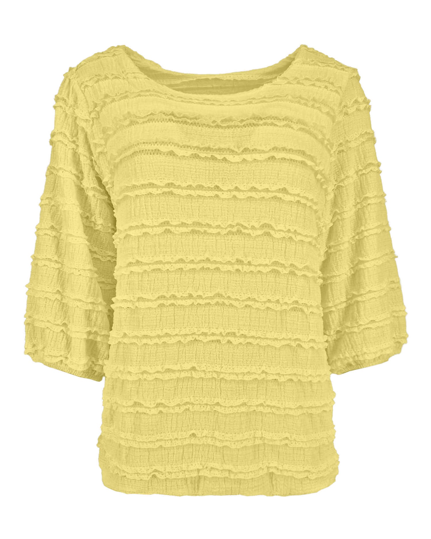 Blouson Bobo Geel met kant ruffle