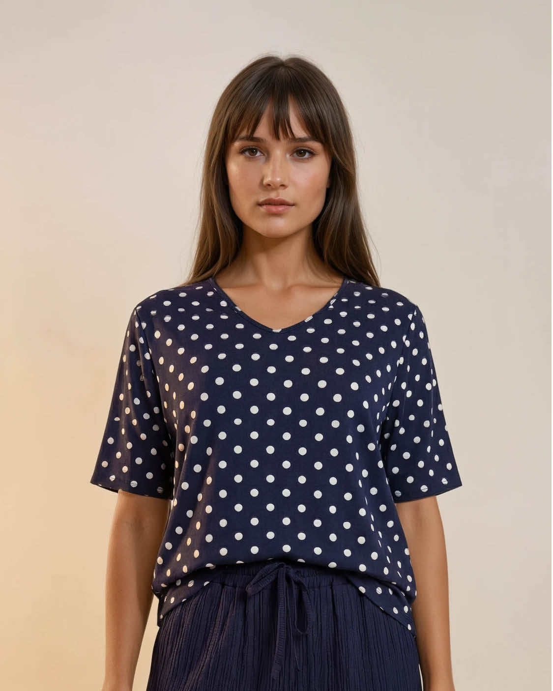 Blouson Vivi in Navy met petit polka dessin