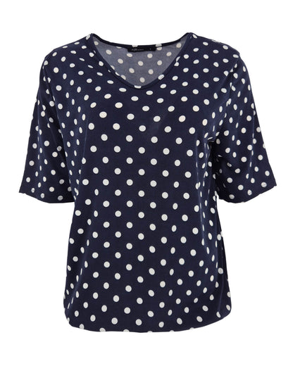Blouson Vivi in Navy met petit polka dessin