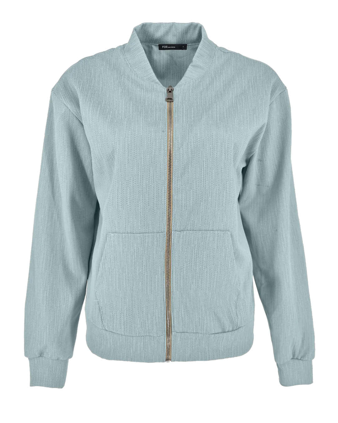 Bomberjack Izzy licht-blauw jacquard