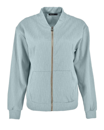 Bomberjack Izzy licht-blauw jacquard