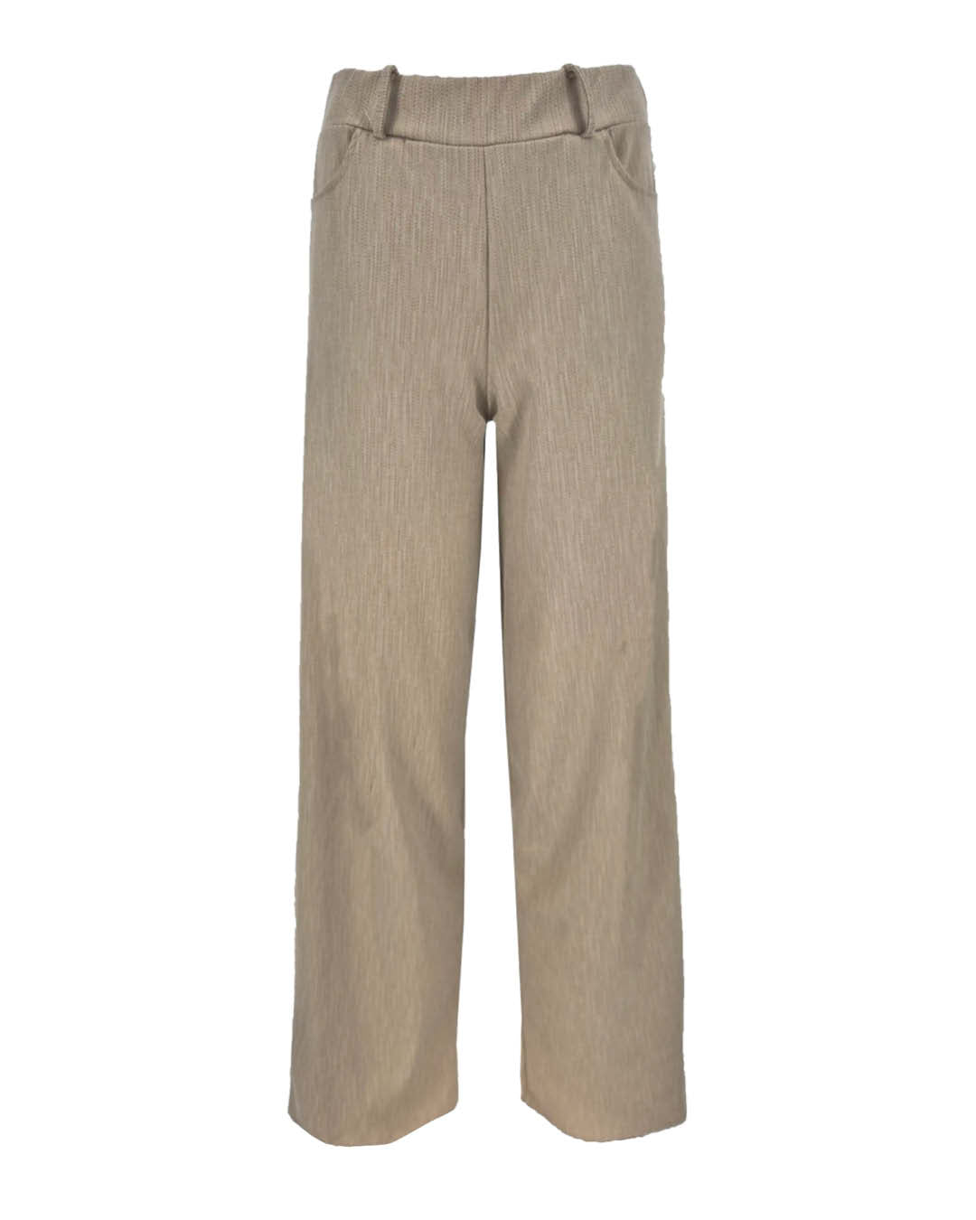 Wijde broek Bentha beige jacquard