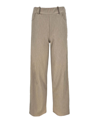 Wijde broek Bentha beige jacquard