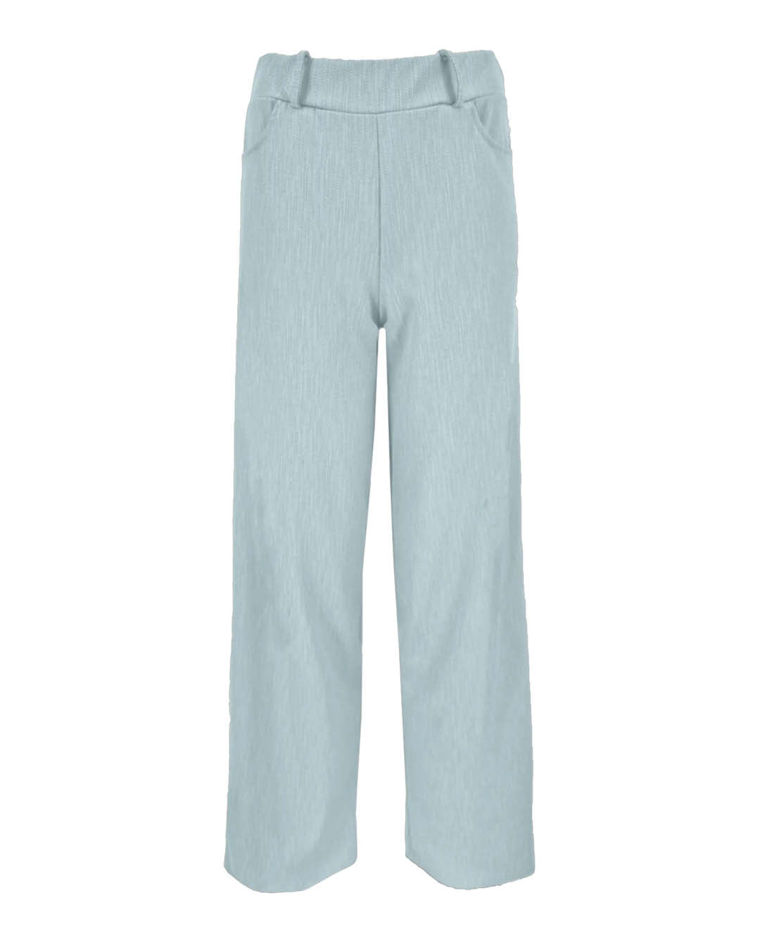 Wijde broek Bentha licht-blauw jacquard