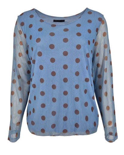 Top - Mona Tule nop | Licht-Blauw