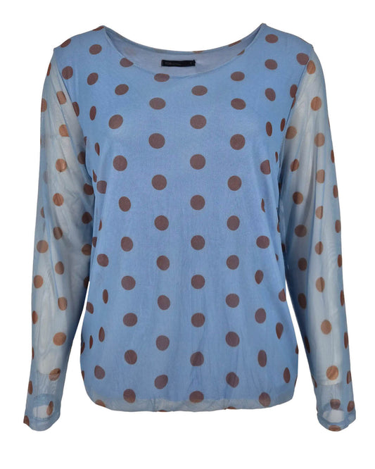 Blouson Mona licht-blauw grafisch