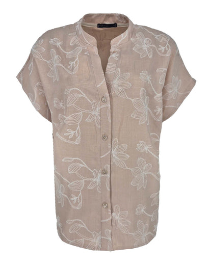 Blouse Katie beige bloemen