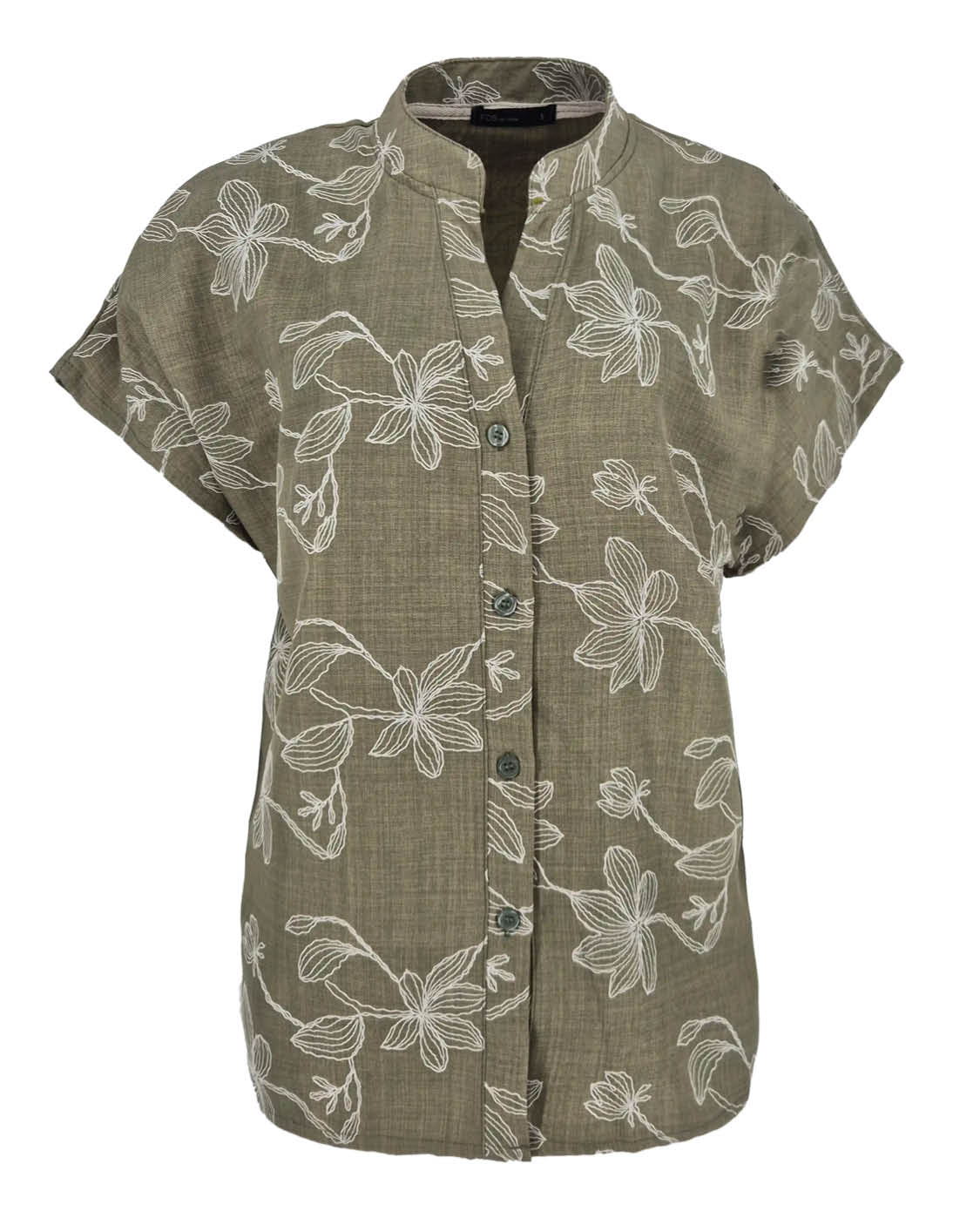 Blouse Katie army bloemen
