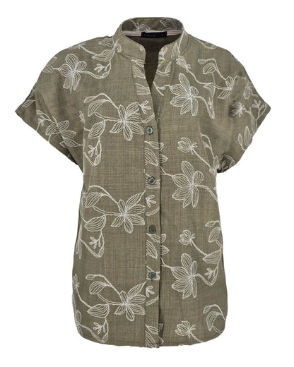 Blouse Katie army bloemen