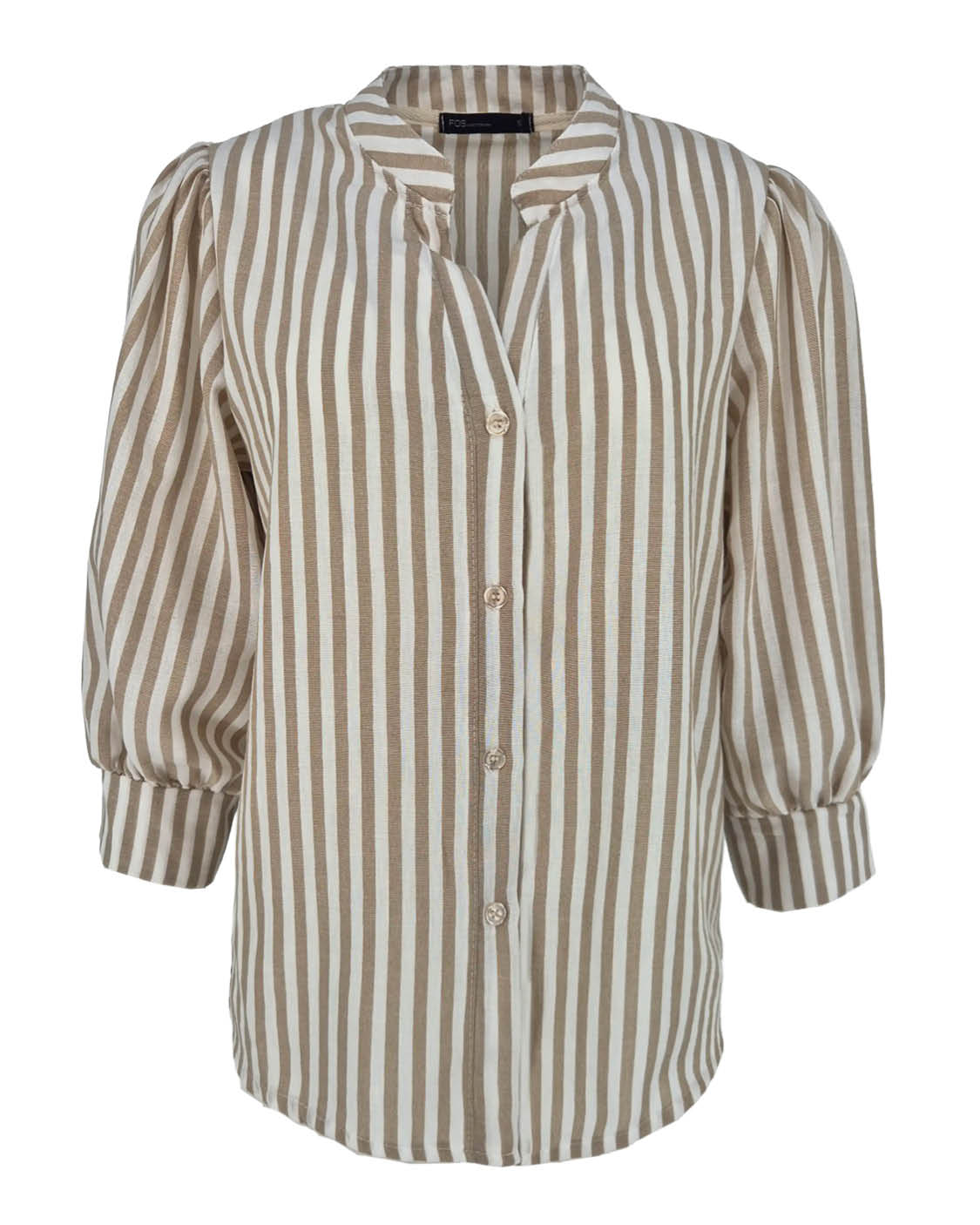 Blouse Boho beige streep