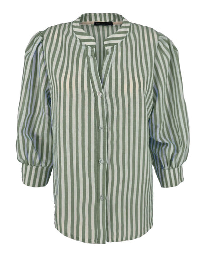 Blouse Boho army streep