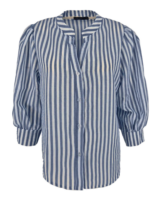 Blouse - Boho Streep | Navy