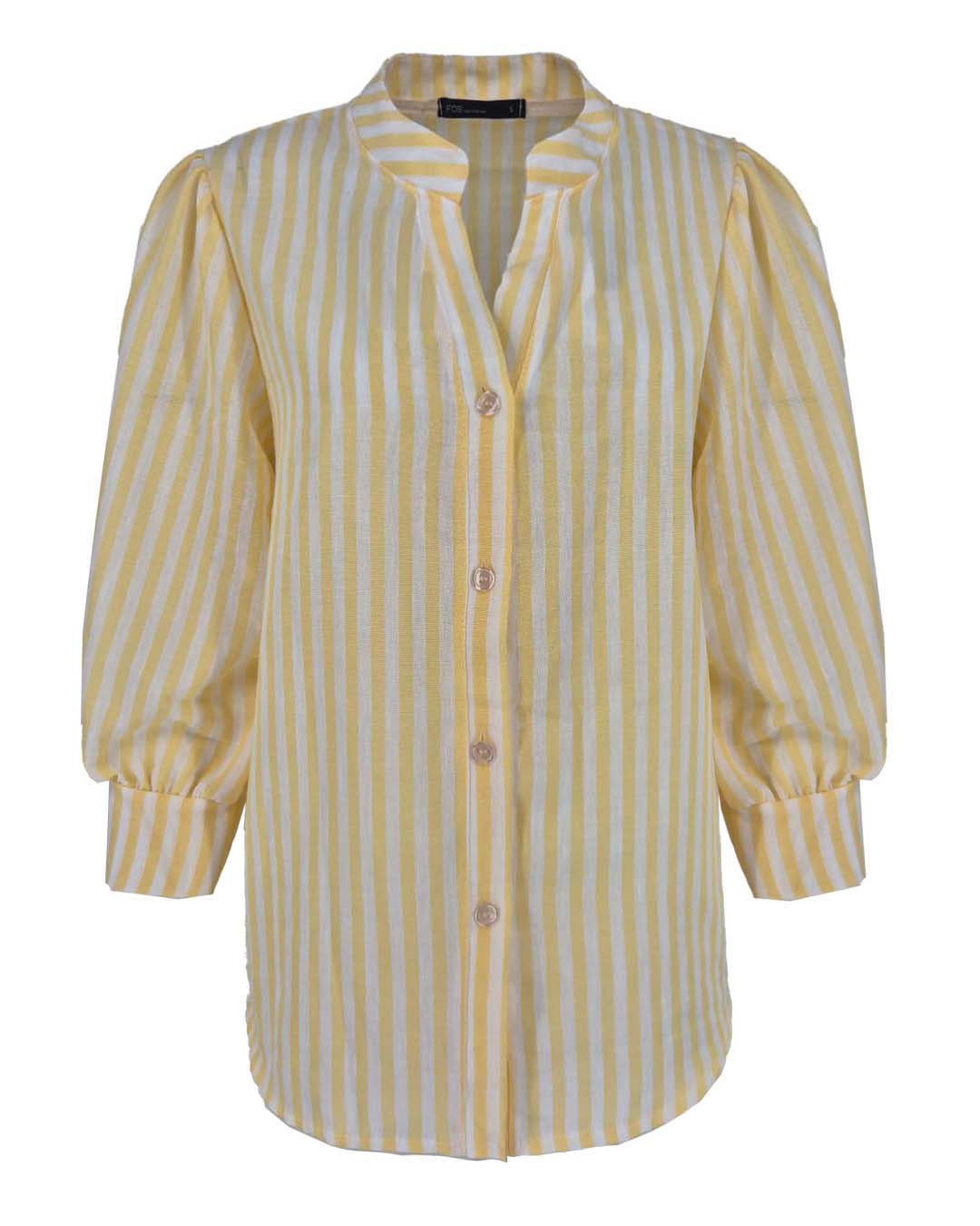 Blouse Boho geel streep