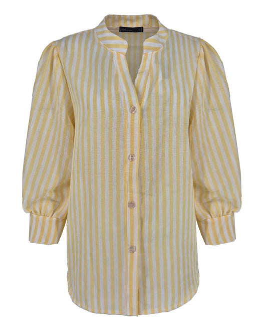 Blouse - Boho Streep | Geel