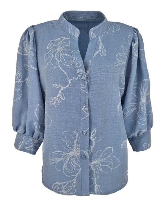 Blouse - Boho Bloem puf | Jeans