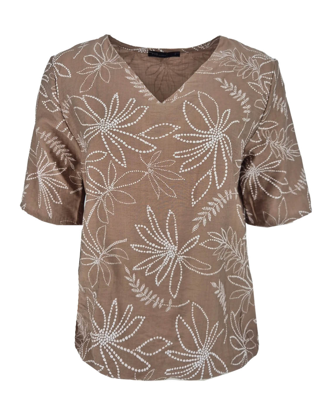 Blouson Vivi Camel bloemen dessin