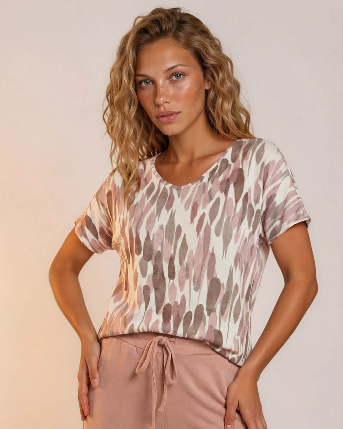 Blouson Bella Roze grafisch dessin