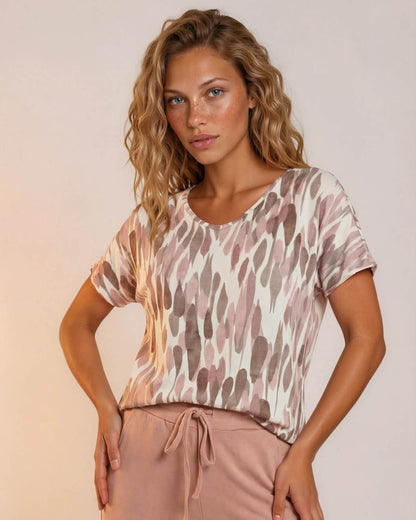 Blouson Bella Roze grafisch dessin