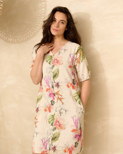 Jurk - Linde Botanisch | Beige