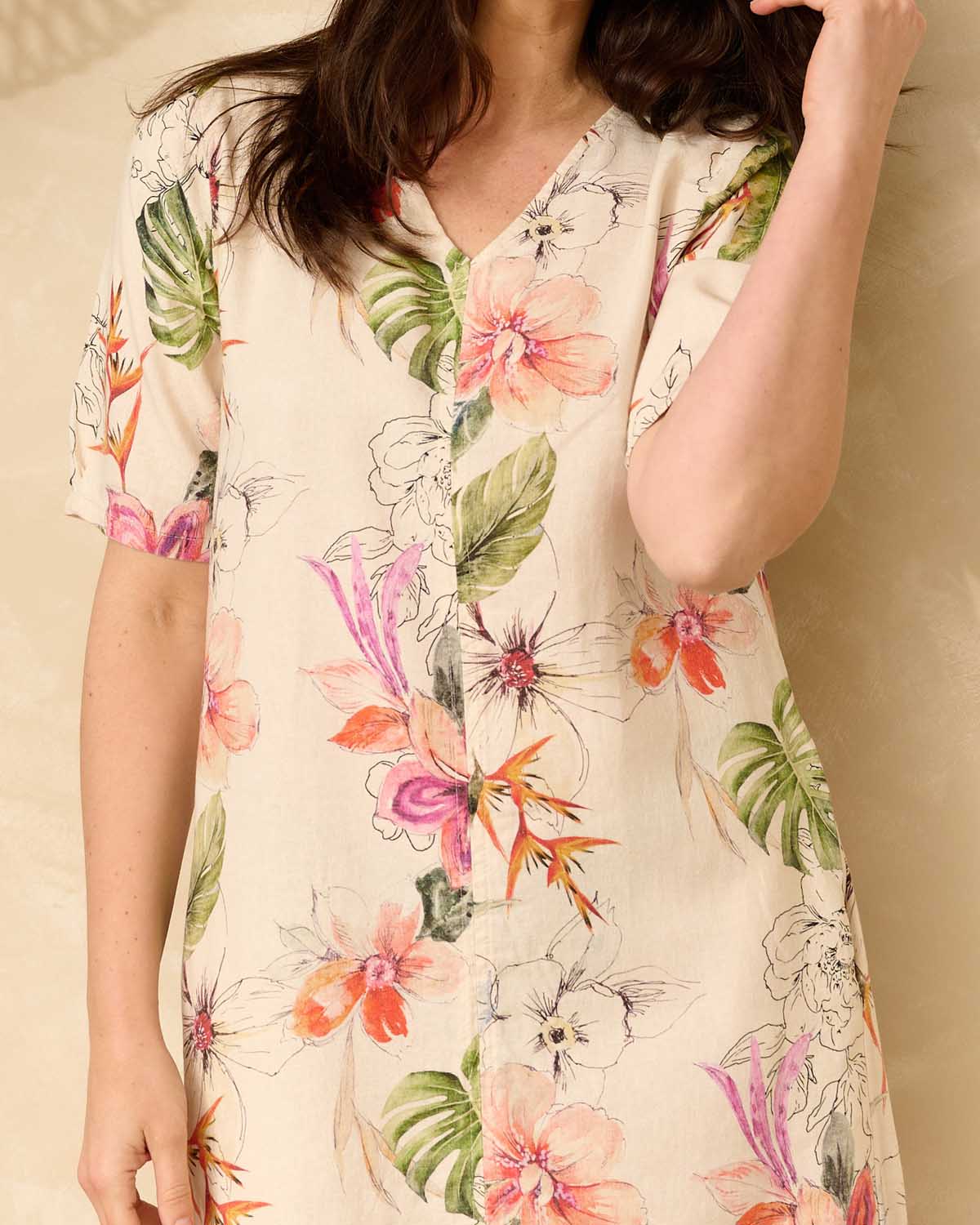 Jurk - Linde Botanisch | Beige