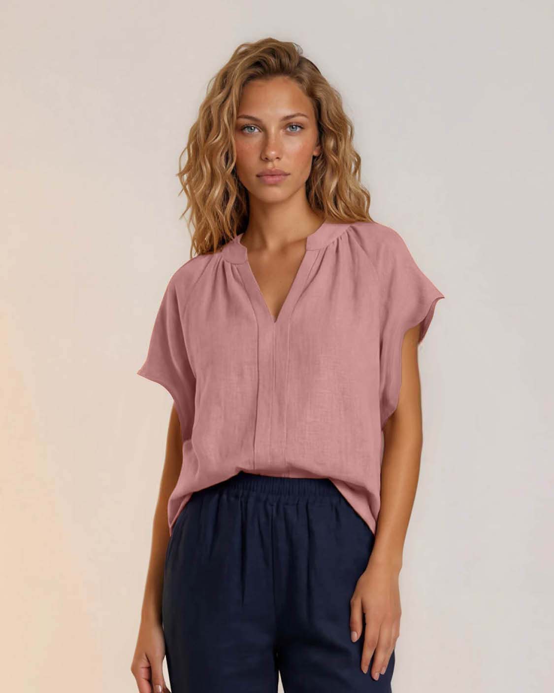 Top - Lotus Uni | Oud-Roze