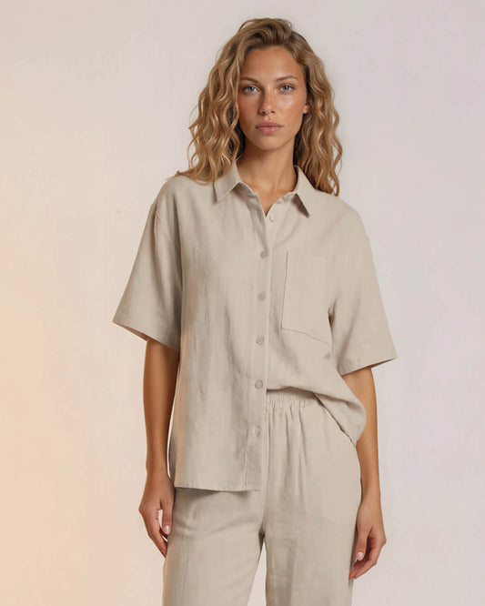 Blouse - Merel Uni | Beige