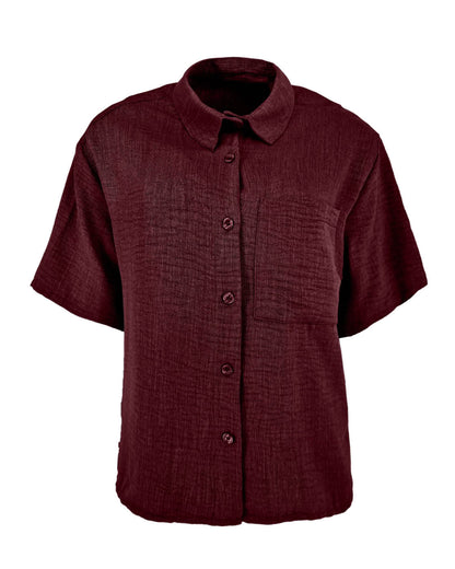 Blouse - Merel Uni | Plum