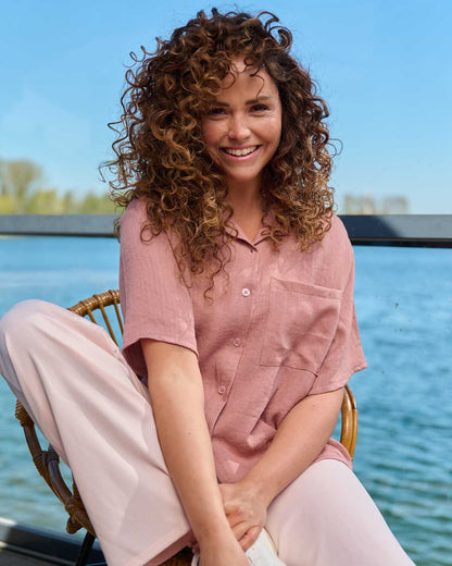 Blouse - Merel Uni | Oud-Roze