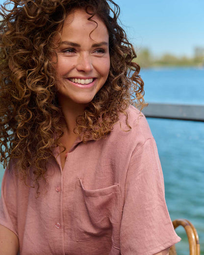 Blouse - Merel Uni | Oud-Roze
