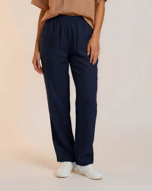 Wijde broek Fieke Navy