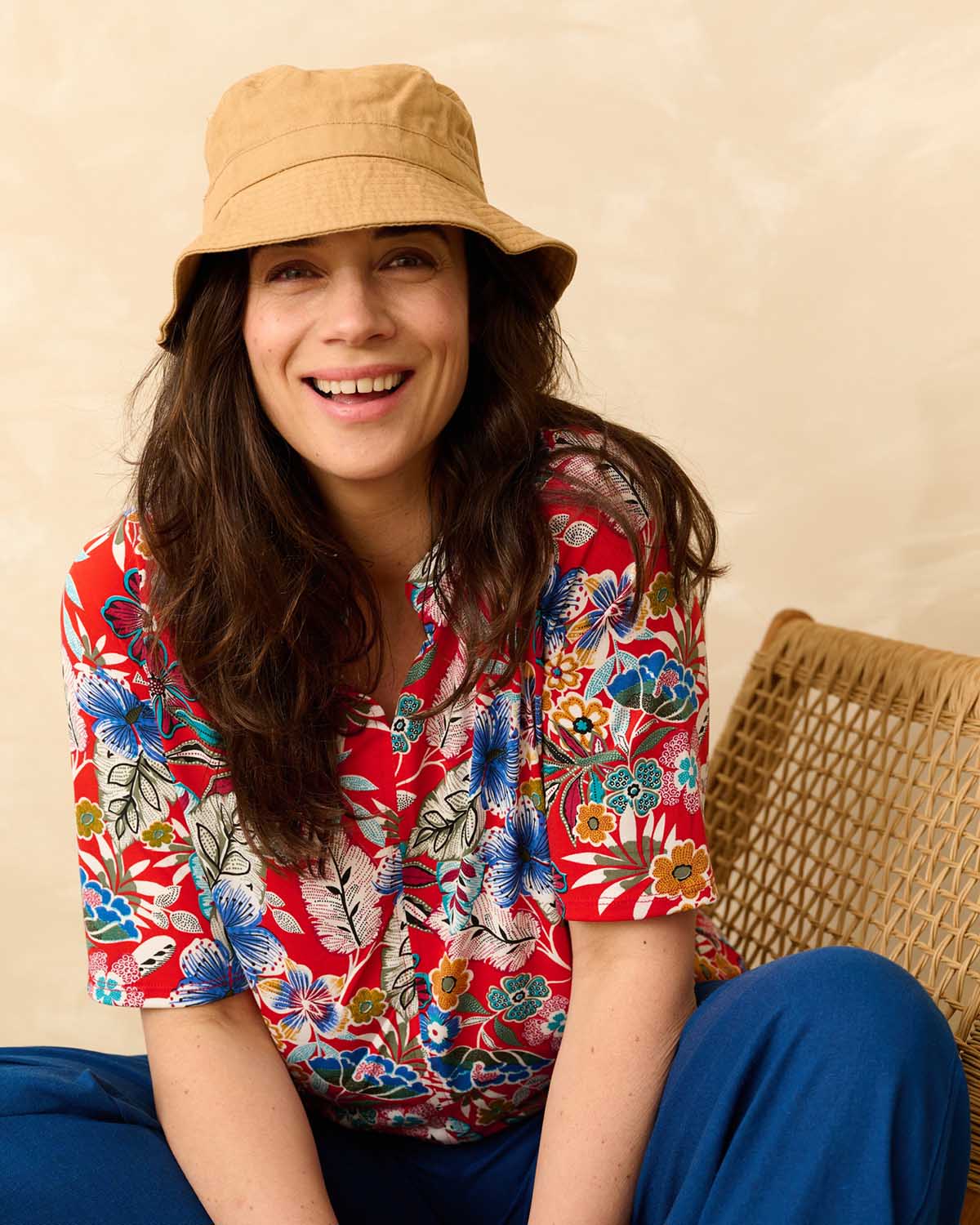 Blouson Doortje rood bloemen Easy Travel