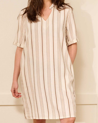 Jurk - Bar Double Stripe | Beige
