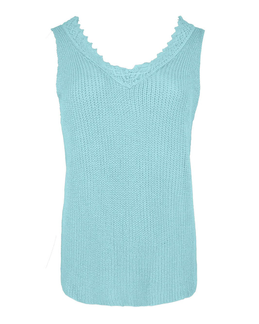 Top - Henna Kant | Licht-Blauw