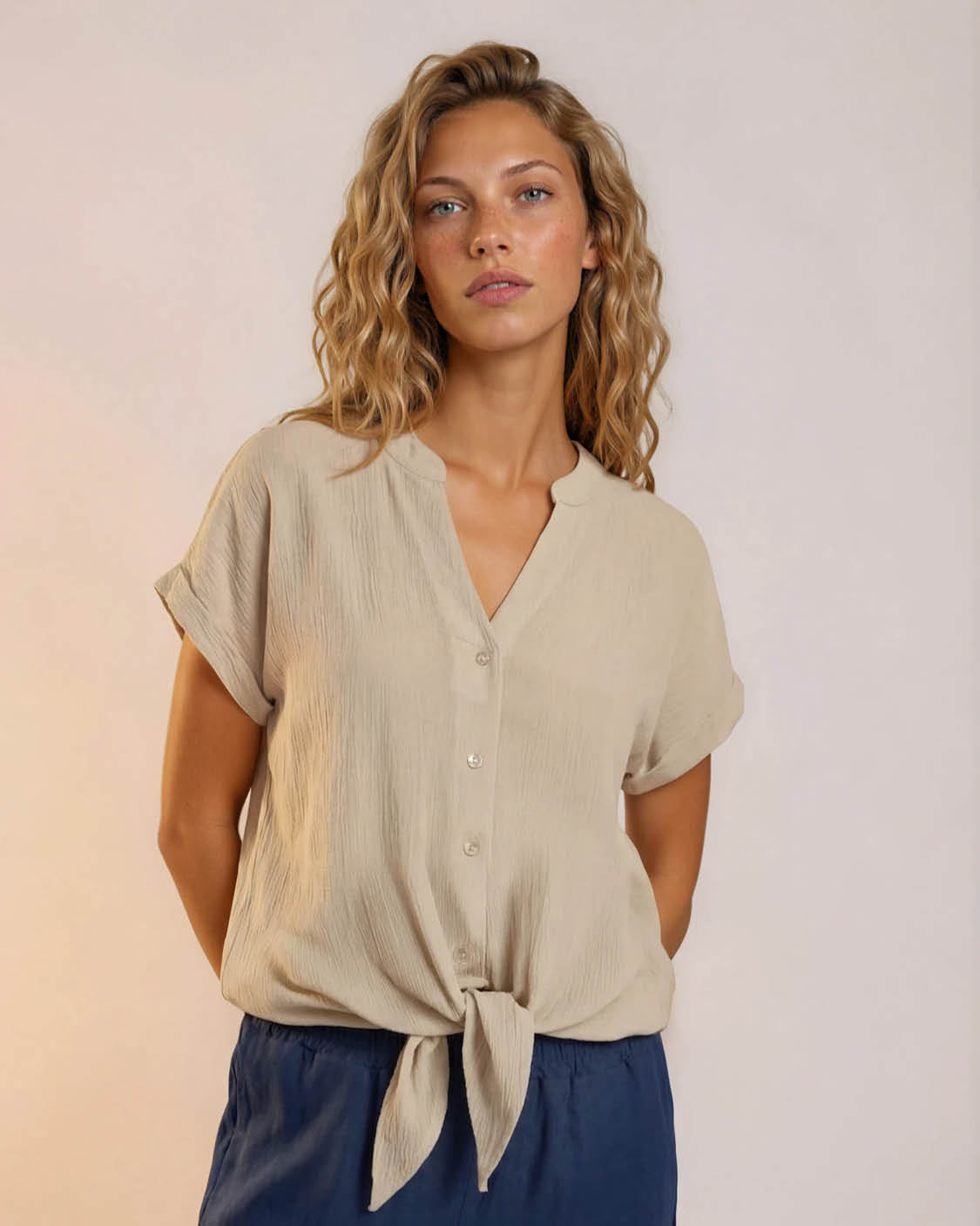 Blouse Fia Strik beige