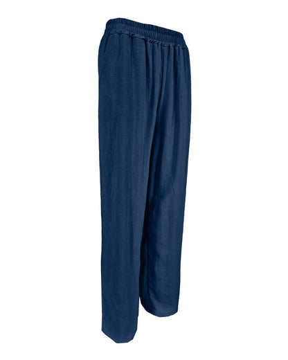 Broek - Fieke Uni Linnen | Inkt Blauw