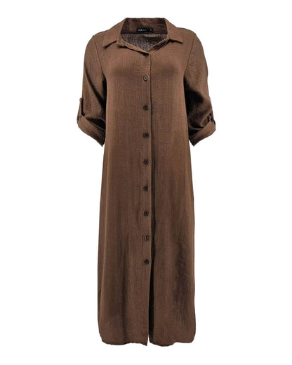 Jurk - Merlina Uni | Bruin