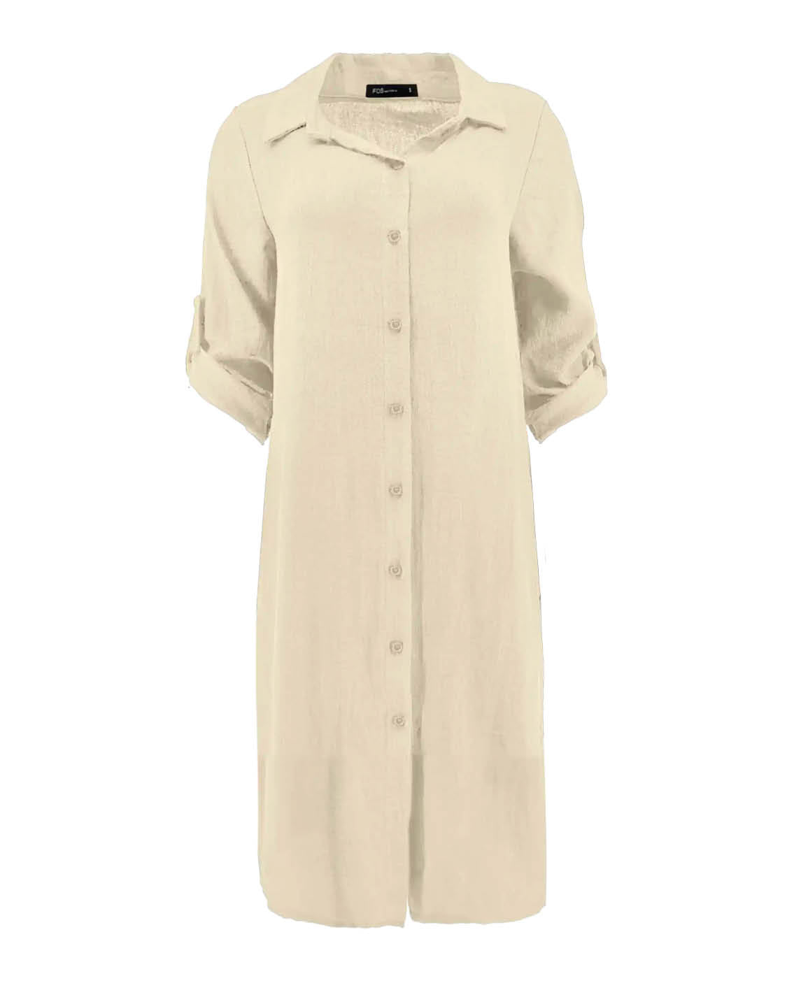 Zomer doorknoopjurk Lina beige