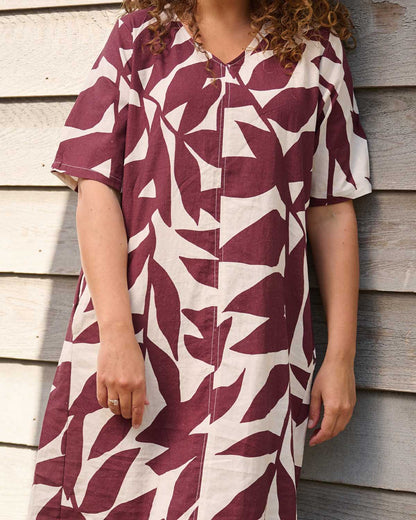 Zomerjurk Linde plum blad dessin